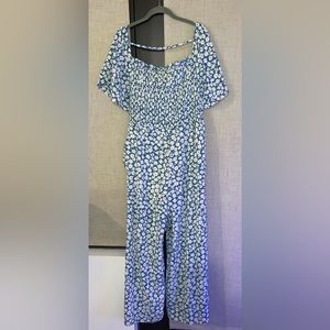Hayden Los Angeles jumpsuit - blue and white floral